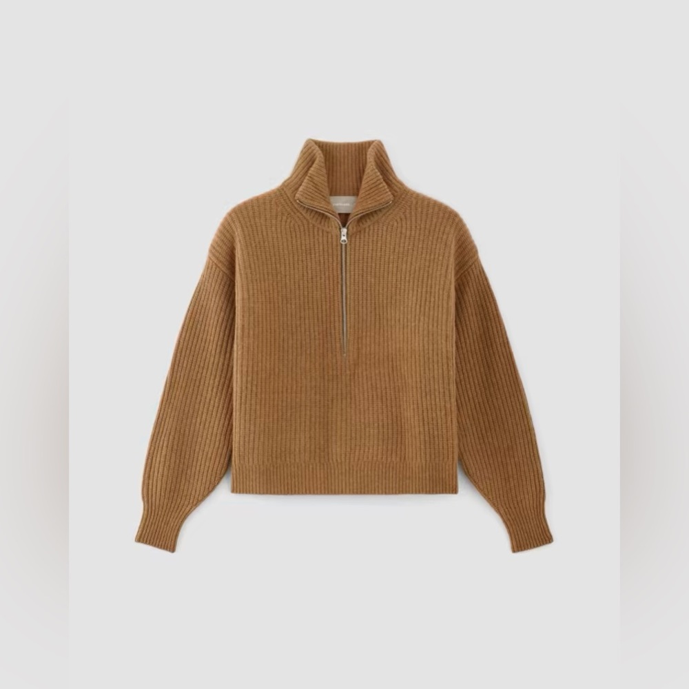 Everlane The Felted Merino Half-Zip Sweater
